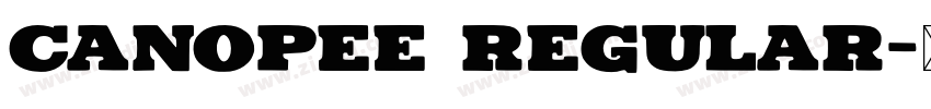 Canopee regular字体转换